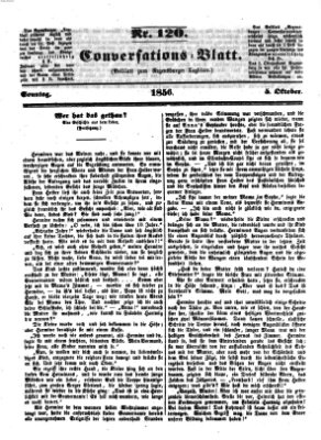 Regensburger Conversations-Blatt (Regensburger Tagblatt) Sonntag 5. Oktober 1856