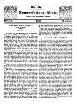 Regensburger Conversations-Blatt (Regensburger Tagblatt) Mittwoch 11. Februar 1857