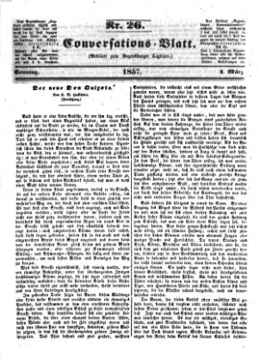 Regensburger Conversations-Blatt (Regensburger Tagblatt) Sonntag 1. März 1857