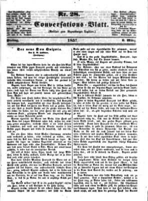 Regensburger Conversations-Blatt (Regensburger Tagblatt) Freitag 6. März 1857