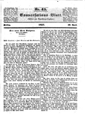 Regensburger Conversations-Blatt (Regensburger Tagblatt) Freitag 10. April 1857