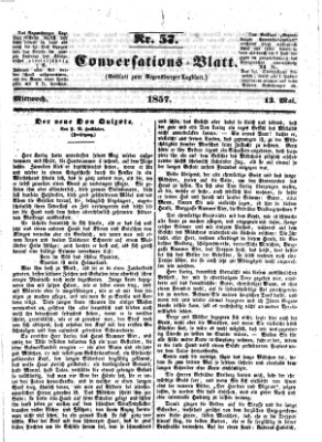 Regensburger Conversations-Blatt (Regensburger Tagblatt) Mittwoch 13. Mai 1857