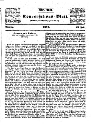 Regensburger Conversations-Blatt (Regensburger Tagblatt) Sonntag 12. Juli 1857