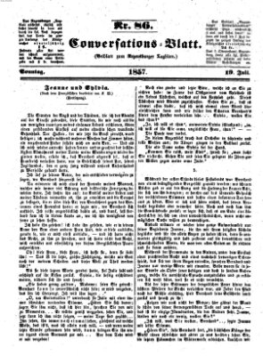 Regensburger Conversations-Blatt (Regensburger Tagblatt) Sonntag 19. Juli 1857