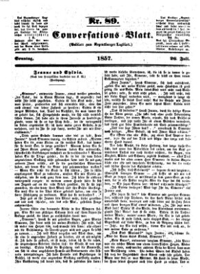Regensburger Conversations-Blatt (Regensburger Tagblatt) Sonntag 26. Juli 1857