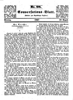 Regensburger Conversations-Blatt (Regensburger Tagblatt) Sonntag 16. August 1857