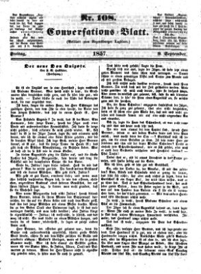 Regensburger Conversations-Blatt (Regensburger Tagblatt) Mittwoch 9. September 1857