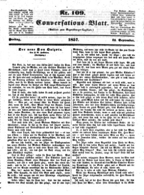 Regensburger Conversations-Blatt (Regensburger Tagblatt) Freitag 11. September 1857