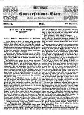 Regensburger Conversations-Blatt (Regensburger Tagblatt) Mittwoch 16. Dezember 1857