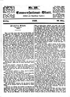 Regensburger Conversations-Blatt (Regensburger Tagblatt) Freitag 26. März 1858