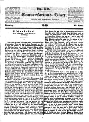 Regensburger Conversations-Blatt (Regensburger Tagblatt) Sonntag 25. April 1858