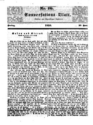 Regensburger Conversations-Blatt (Regensburger Tagblatt) Freitag 25. Juni 1858