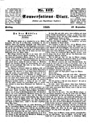 Regensburger Conversations-Blatt (Regensburger Tagblatt) Freitag 17. September 1858