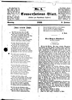 Regensburger Conversations-Blatt (Regensburger Tagblatt) Sonntag 2. Januar 1859