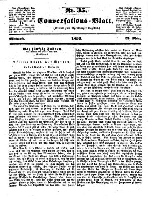 Regensburger Conversations-Blatt (Regensburger Tagblatt) Mittwoch 23. März 1859