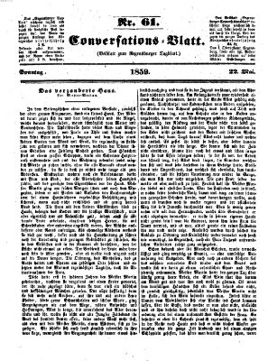 Regensburger Conversations-Blatt (Regensburger Tagblatt) Sonntag 22. Mai 1859