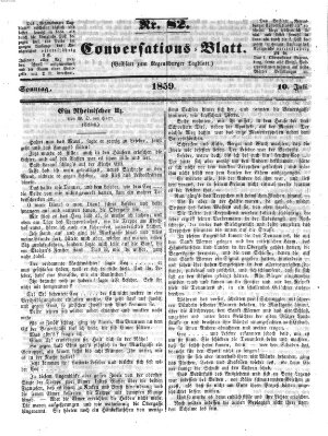 Regensburger Conversations-Blatt (Regensburger Tagblatt) Sonntag 10. Juli 1859