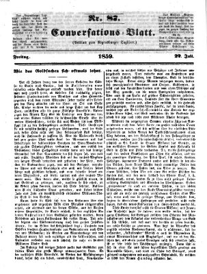 Regensburger Conversations-Blatt (Regensburger Tagblatt) Freitag 22. Juli 1859
