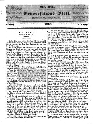 Regensburger Conversations-Blatt (Regensburger Tagblatt) Sonntag 7. August 1859