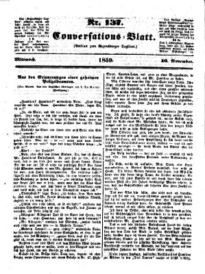 Regensburger Conversations-Blatt (Regensburger Tagblatt) Mittwoch 16. November 1859