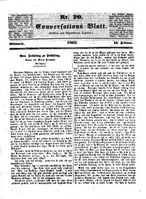 Regensburger Conversations-Blatt (Regensburger Tagblatt) Mittwoch 15. Februar 1860