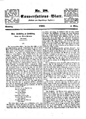Regensburger Conversations-Blatt (Regensburger Tagblatt) Sonntag 4. März 1860