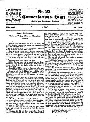 Regensburger Conversations-Blatt (Regensburger Tagblatt) Mittwoch 21. März 1860