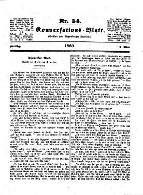 Regensburger Conversations-Blatt (Regensburger Tagblatt) Freitag 4. Mai 1860