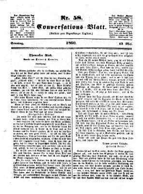 Regensburger Conversations-Blatt (Regensburger Tagblatt) Sonntag 13. Mai 1860