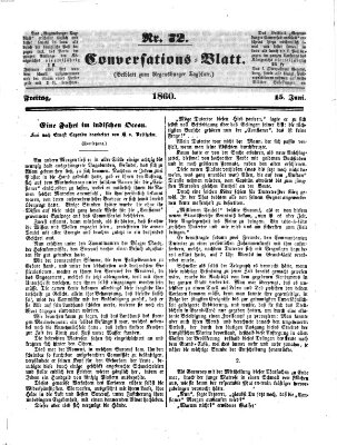 Regensburger Conversations-Blatt (Regensburger Tagblatt) Freitag 15. Juni 1860