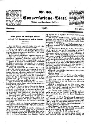 Regensburger Conversations-Blatt (Regensburger Tagblatt) Sonntag 24. Juni 1860