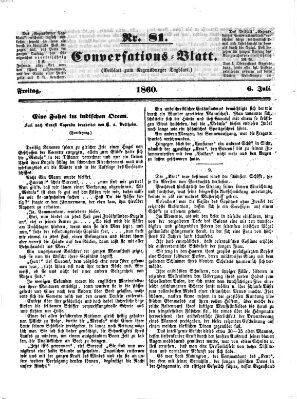 Regensburger Conversations-Blatt (Regensburger Tagblatt) Freitag 6. Juli 1860