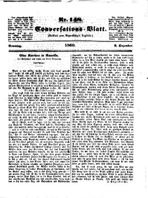 Regensburger Conversations-Blatt (Regensburger Tagblatt) Sonntag 9. Dezember 1860