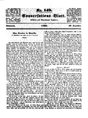 Regensburger Conversations-Blatt (Regensburger Tagblatt) Mittwoch 12. Dezember 1860