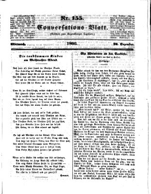 Regensburger Conversations-Blatt (Regensburger Tagblatt) Mittwoch 26. Dezember 1860
