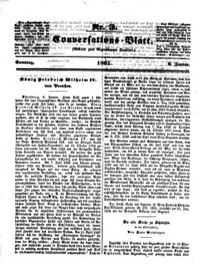 Regensburger Conversations-Blatt (Regensburger Tagblatt) Sonntag 6. Januar 1861