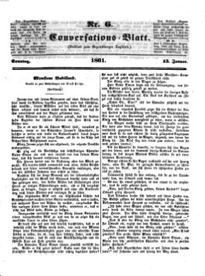 Regensburger Conversations-Blatt (Regensburger Tagblatt) Sonntag 13. Januar 1861
