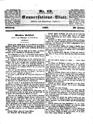 Regensburger Conversations-Blatt (Regensburger Tagblatt) Mittwoch 30. Januar 1861