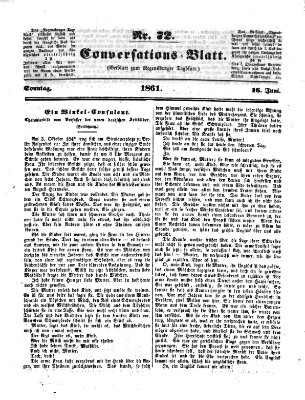 Regensburger Conversations-Blatt (Regensburger Tagblatt) Sonntag 16. Juni 1861
