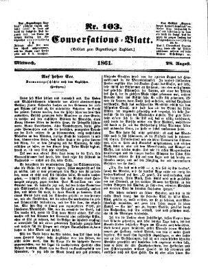 Regensburger Conversations-Blatt (Regensburger Tagblatt) Mittwoch 28. August 1861