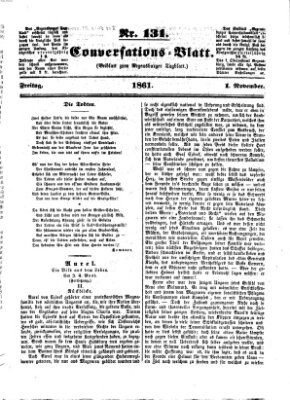 Regensburger Conversations-Blatt (Regensburger Tagblatt) Freitag 1. November 1861