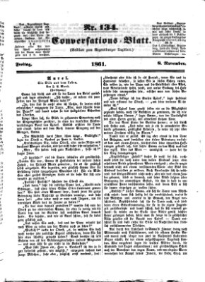 Regensburger Conversations-Blatt (Regensburger Tagblatt) Freitag 8. November 1861