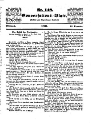 Regensburger Conversations-Blatt (Regensburger Tagblatt) Mittwoch 11. Dezember 1861