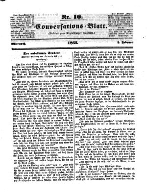 Regensburger Conversations-Blatt (Regensburger Tagblatt) Mittwoch 5. Februar 1862