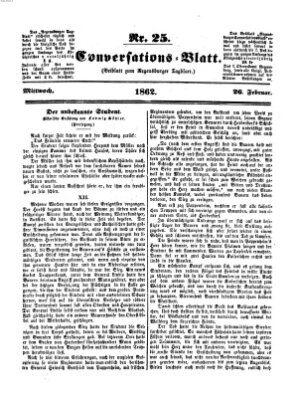 Regensburger Conversations-Blatt (Regensburger Tagblatt) Mittwoch 26. Februar 1862