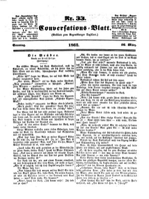 Regensburger Conversations-Blatt (Regensburger Tagblatt) Sonntag 16. März 1862