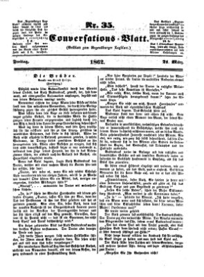 Regensburger Conversations-Blatt (Regensburger Tagblatt) Freitag 21. März 1862
