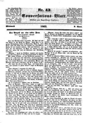Regensburger Conversations-Blatt (Regensburger Tagblatt) Mittwoch 9. April 1862