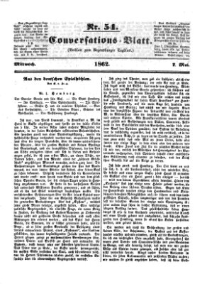 Regensburger Conversations-Blatt (Regensburger Tagblatt) Mittwoch 7. Mai 1862