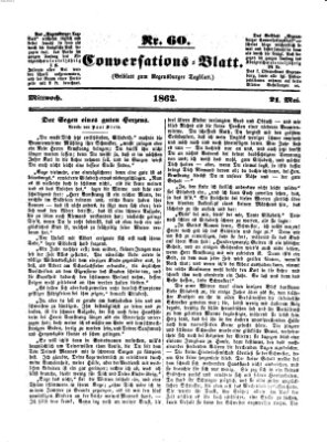 Regensburger Conversations-Blatt (Regensburger Tagblatt) Mittwoch 21. Mai 1862